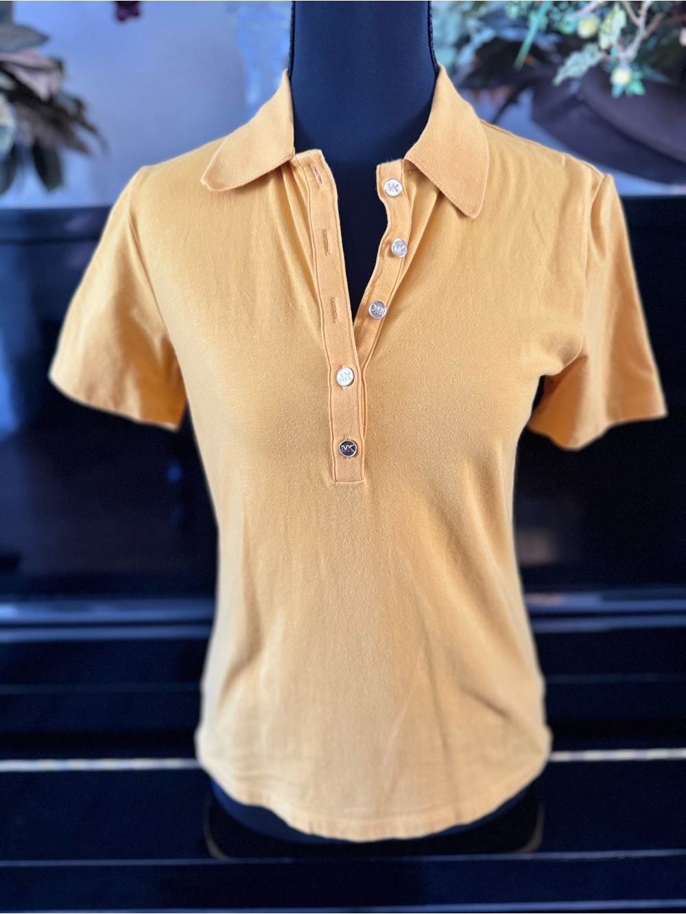 Michael Kors Polo Top in Mustard
